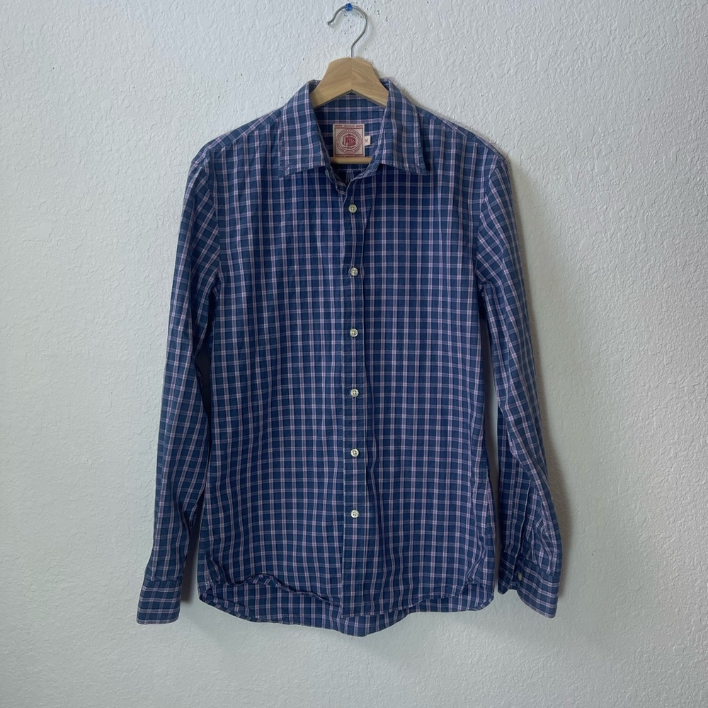 J. Press 100% cotton casual button down shirts size M